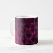 Farbenfrohe Abstrakte Waves Schwarzer Hintergrund Kaffeetasse (Vorderseite Links)