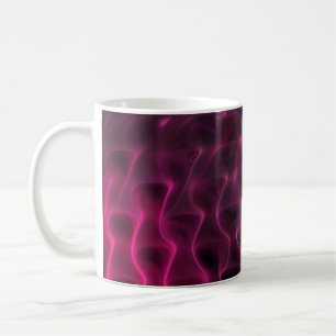 Farbenfrohe Abstrakte Waves Schwarzer Hintergrund Kaffeetasse