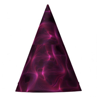 Farbenfrohe Abstrakte Waves Schwarzer Hintergrund Partyhütchen