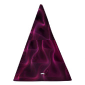 Farbenfrohe Abstrakte Waves Schwarzer Hintergrund Partyhütchen (Rechts)