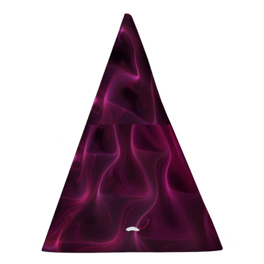 Farbenfrohe Abstrakte Waves Schwarzer Hintergrund Partyhütchen (Rechts)