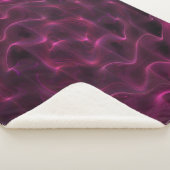 Farbenfrohe Abstrakte Waves Schwarzer Hintergrund Sherpadecke (3/4)