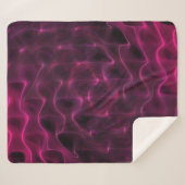 Farbenfrohe Abstrakte Waves Schwarzer Hintergrund Sherpadecke (Vorderseite (Horizontal))