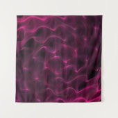 Farbenfrohe Abstrakte Waves Schwarzer Hintergrund Wandteppich (Vorderseite (Horizontal))