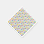 Farbenfrohe Abstrakte Waves Serviette (Ecke)