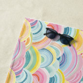 Farbenfrohe Abstrakte Waves Strandtuch (Beispiel)