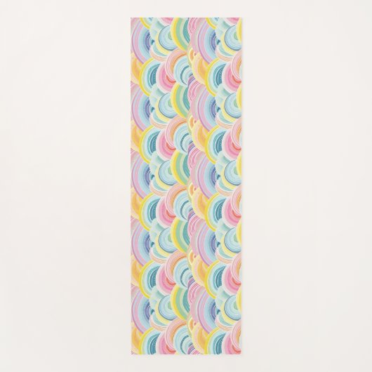 Farbenfrohe Abstrakte Waves Yogamatte (Vorderseite)