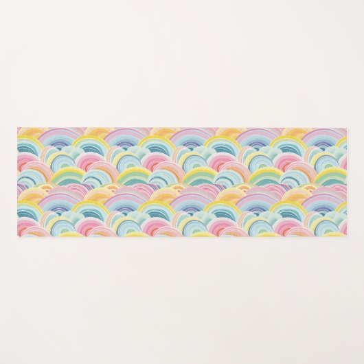 Farbenfrohe Abstrakte Waves Yogamatte (Vorderseite (Horizontal))