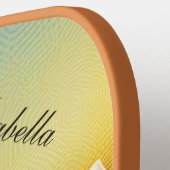 Farbenfrohe abstrakte Wellen und Berge Pickleball Schläger (Linke Seite)