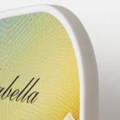 Farbenfrohe abstrakte Wellen und Berge Pickleball Schläger (Linke Seite)