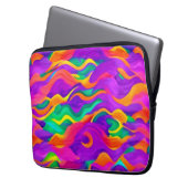 Farbenfrohe Abstrakte Wellengestaltung Laptopschutzhülle (Vorderseite Links)