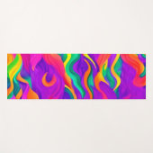 Farbenfrohe Abstrakte Wellengestaltung Yogamatte (Vorderseite (Horizontal))