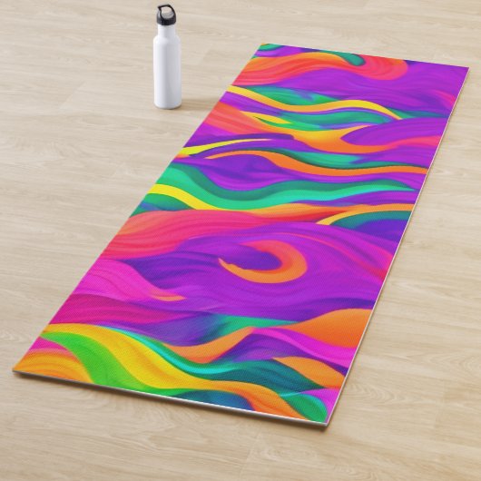 Farbenfrohe Abstrakte Wellengestaltung Yogamatte (Beispiel)