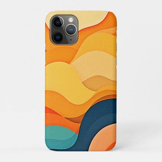 Farbenfrohe Abstrakte Wellenschichten Case-Mate iPhone Hülle (Rückseite)