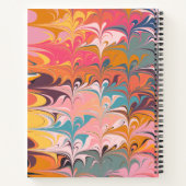 Farbenfrohe Abstrakte Wirbel aus Marmor Personalis Notizblock (Rückseite)