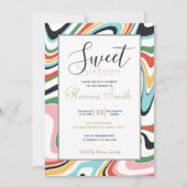 Farbenfrohe, Abstrakte, wirbelfarbige Retro-Muster (Vorderseite)