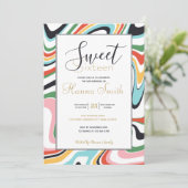 Farbenfrohe, Abstrakte, wirbelfarbige Retro-Muster (Stehend Vorderseite)