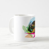 Farbenfrohe Abstrakte Yoga Pose Fitness und Wellne Kaffeetasse (Vorderseite Links)