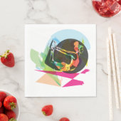 Farbenfrohe Abstrakte Yoga Pose Fitness und Wellne Serviette (Beispiel)