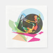 Farbenfrohe Abstrakte Yoga Pose Fitness und Wellne Serviette (Vorderseite)