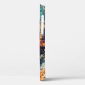 Farbenfrohe Abstrakte zeitgenössische Kunst Case-Mate iPhone Hülle (Rückseite / Links)