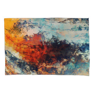 Farbenfrohe Abstrakte zeitgenössische Kunst Kissenbezug