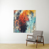 Farbenfrohe Abstrakte zeitgenössische Kunst Wandteppich (Beispiel (Horizontal))