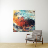 Farbenfrohe Abstrakte zeitgenössische Kunst Wandteppich (Beispiel)