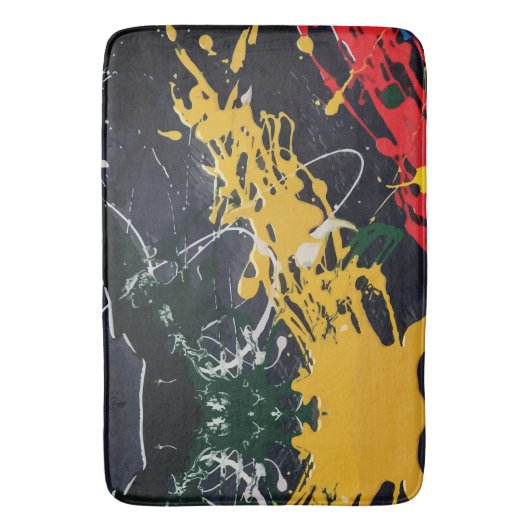 Farbenfrohe Abstraktionen: Abstürze und Linien Badematte (Vorderseite Vertikal)