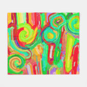 Farbenfrohe Abstraktionsmuster Fleecedecke (Vorderseite (Horizontal))