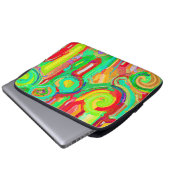 Farbenfrohe Abstraktionsmuster Laptopschutzhülle (Vorne Knopf)