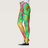 Farbenfrohe Abstraktionsmuster Leggings (Links)