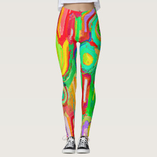 Farbenfrohe Abstraktionsmuster Leggings
