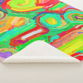 Farbenfrohe Abstraktionsmuster Sherpadecke (3/4)