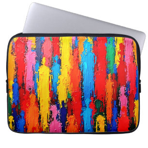 Farbenfrohe, abwechslungsreiche Kunst des Menschen Laptopschutzhülle