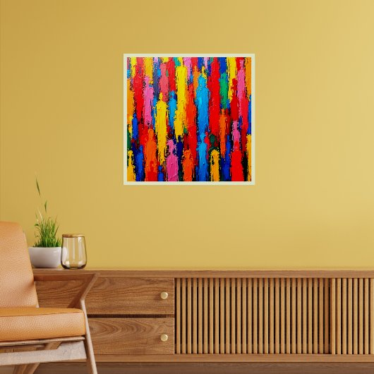 Farbenfrohe, abwechslungsreiche Kunst des Menschen Poster (Wohnzimmer 2)
