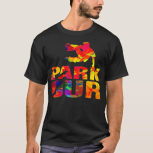 Farbenfrohe Acrobatic Retro Classic Art Parkplatz T-Shirt