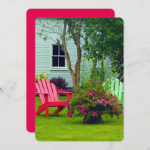 Farbenfrohe Adirondack Stuhl Foto