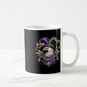Farbenfrohe Adlergestaltung für Mardi Gras Party C Kaffeetasse