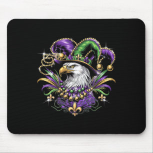 Farbenfrohe Adlergestaltung für Mardi Gras Party C Mousepad