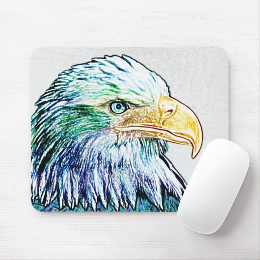 Farbenfrohe Adlerskizze Mousepad (Mit Mouse)