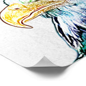 Farbenfrohe Adlerskizze Poster (Ecke)