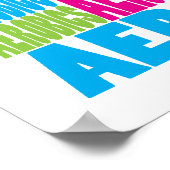 Farbenfrohe Aerobic Poster (Ecke)