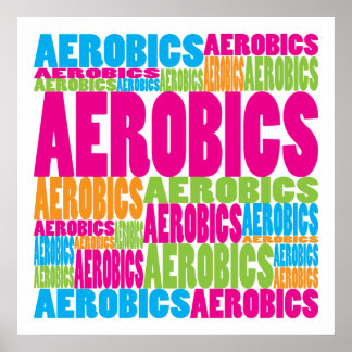 Farbenfrohe Aerobic Poster
