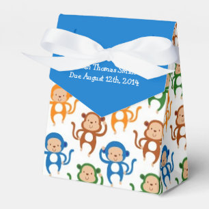 Farbenfrohe Affen Thema Kinderdusche Geschenkschachtel
