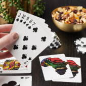 Farbenfrohe Afrika-Landkarte Spielkarten (In Situ)