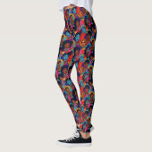 Farbenfrohe afrikanische Frauen auf blau Leggings (Links)