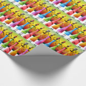 Farbenfrohe afrikanische Frauen mit Schiffen Geschenkpapier (Ecke)