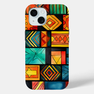Farbenfrohe afrikanische Print iPhone 15 Pro Fall Case-Mate iPhone Hülle