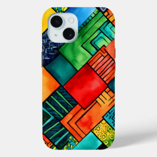 Farbenfrohe afrikanische Print iPhone 15iPhone / i Case-Mate iPhone Hülle